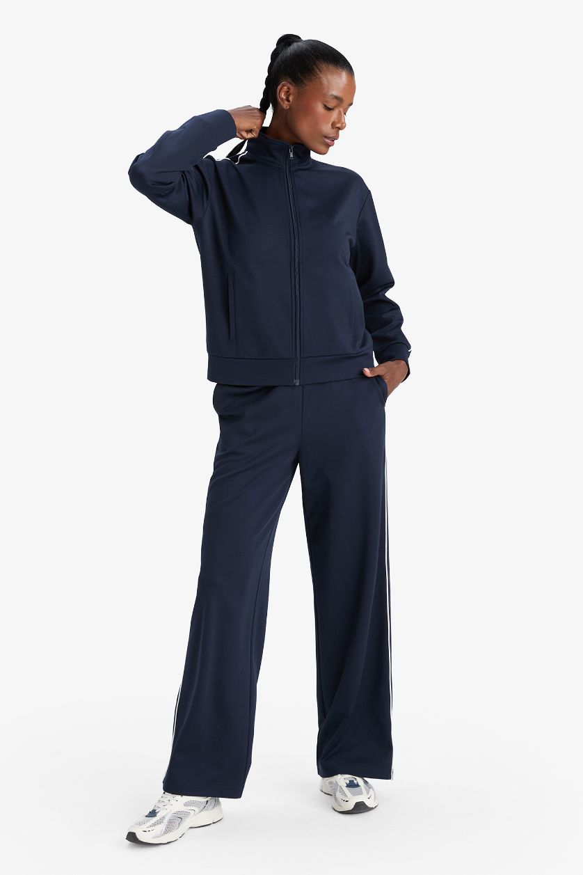 Woman NAVY DeFactoFit with Pockets Wide Leg Regular Length Sweatpants