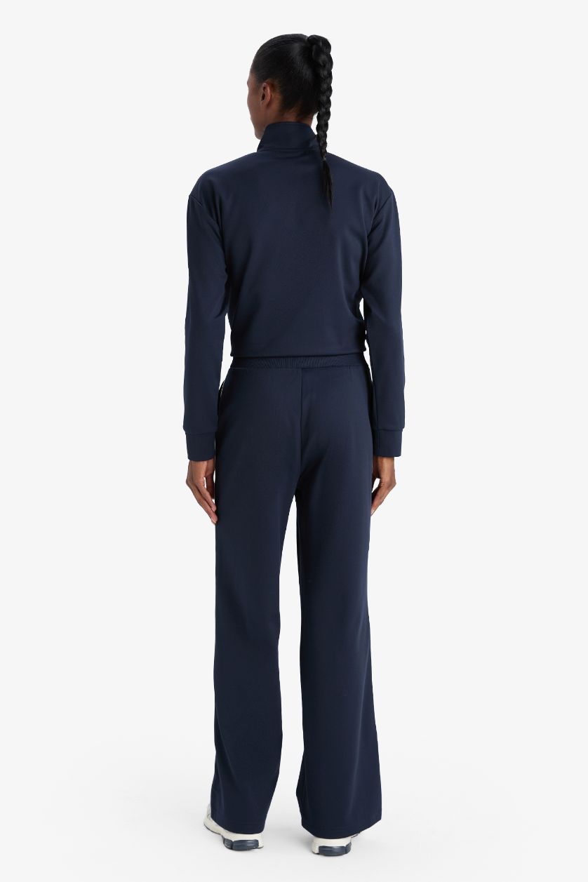 Woman NAVY DeFactoFit with Pockets Wide Leg Regular Length Sweatpants