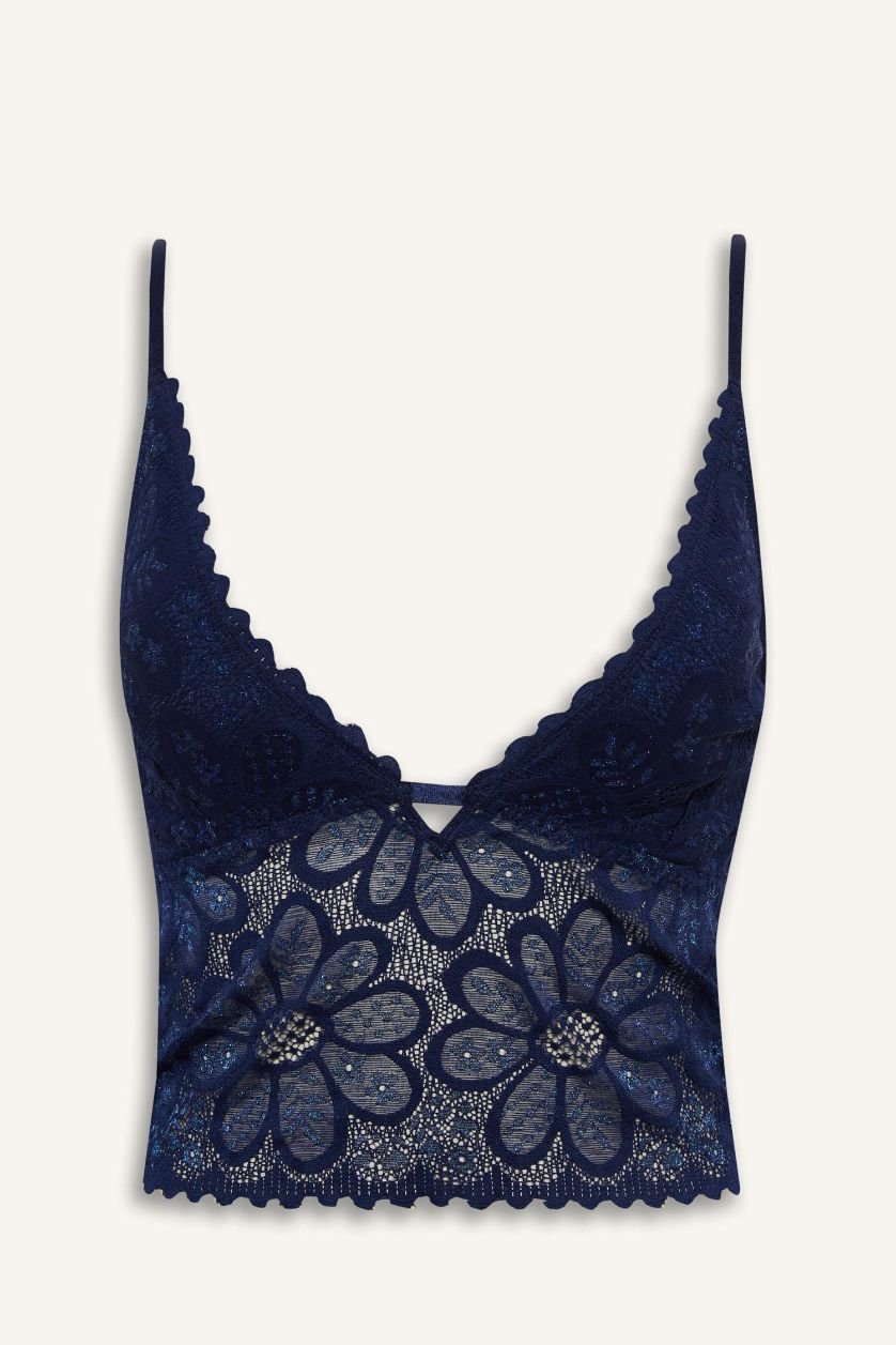 WOMAN NAVY Fall in Love Full Lace Bra