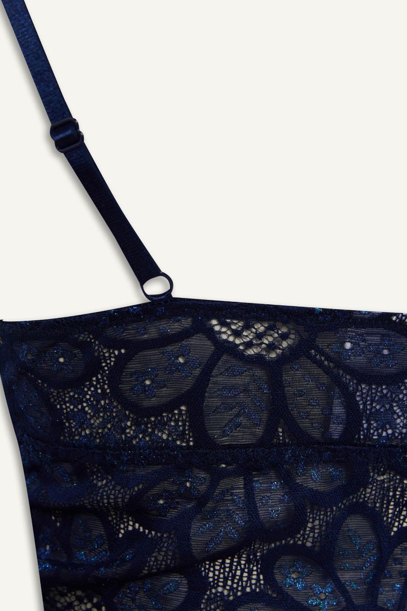 WOMAN NAVY Fall in Love Full Lace Bra