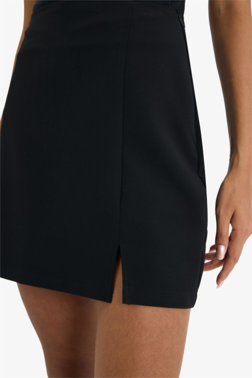 FEMME Noir Jupe taille normale Coupe régulière