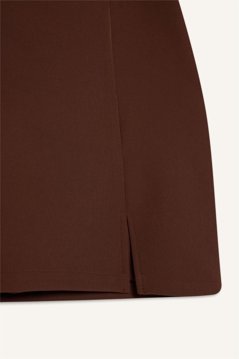 FEMME Marron Jupe taille normale Coupe régulière