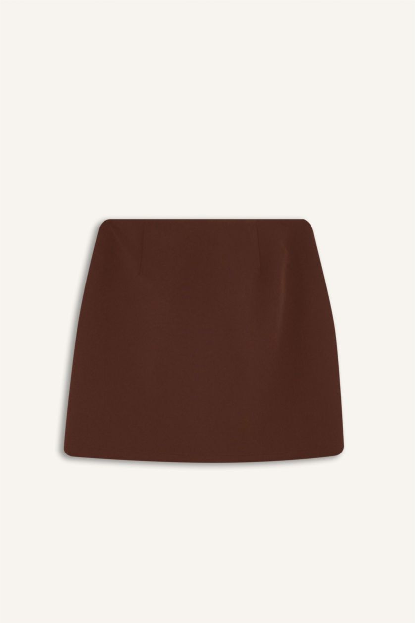 FEMME Marron Jupe taille normale Coupe régulière