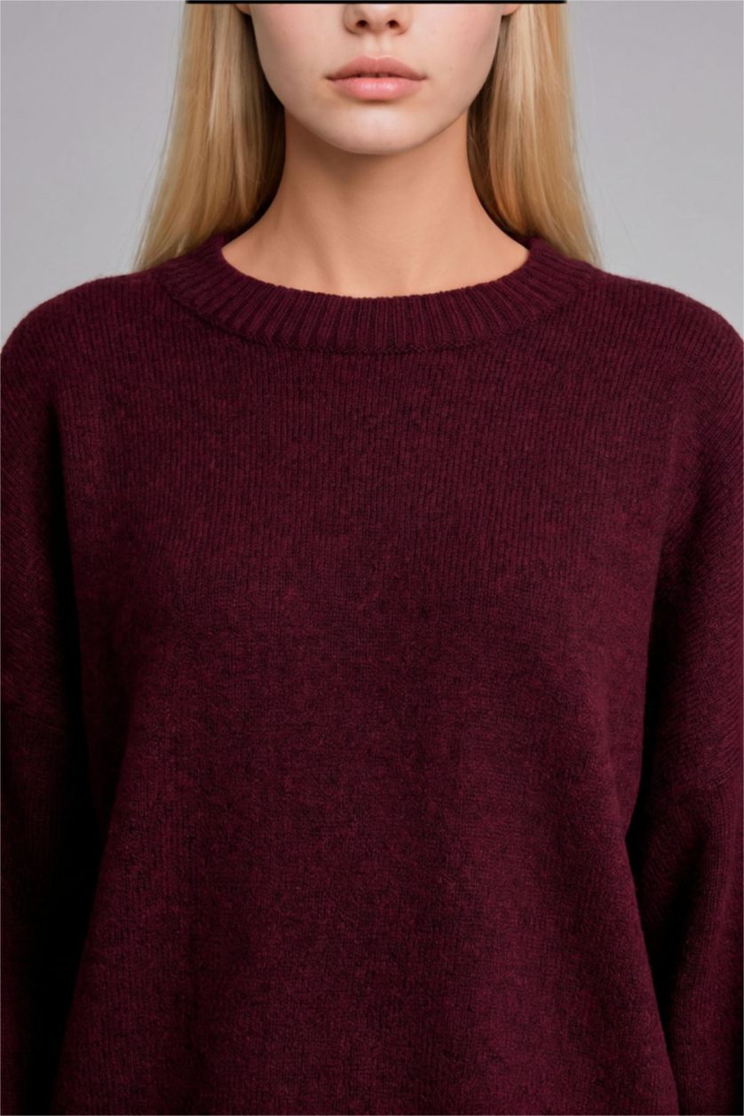 WOMAN Bordeaux Oversize Fit Knitwear Pullover