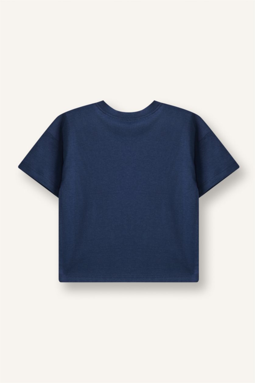 Baby Boys NAVY Regular Fit Printed Short Sleeve T-Shirt