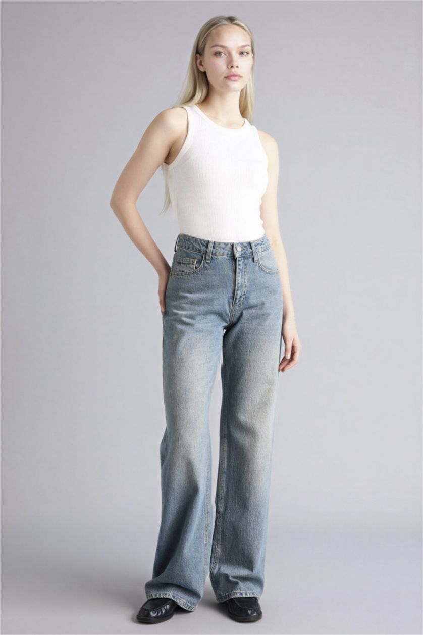 WOMAN Ecru Slim Fit Camisole Halter Collar Tank Top