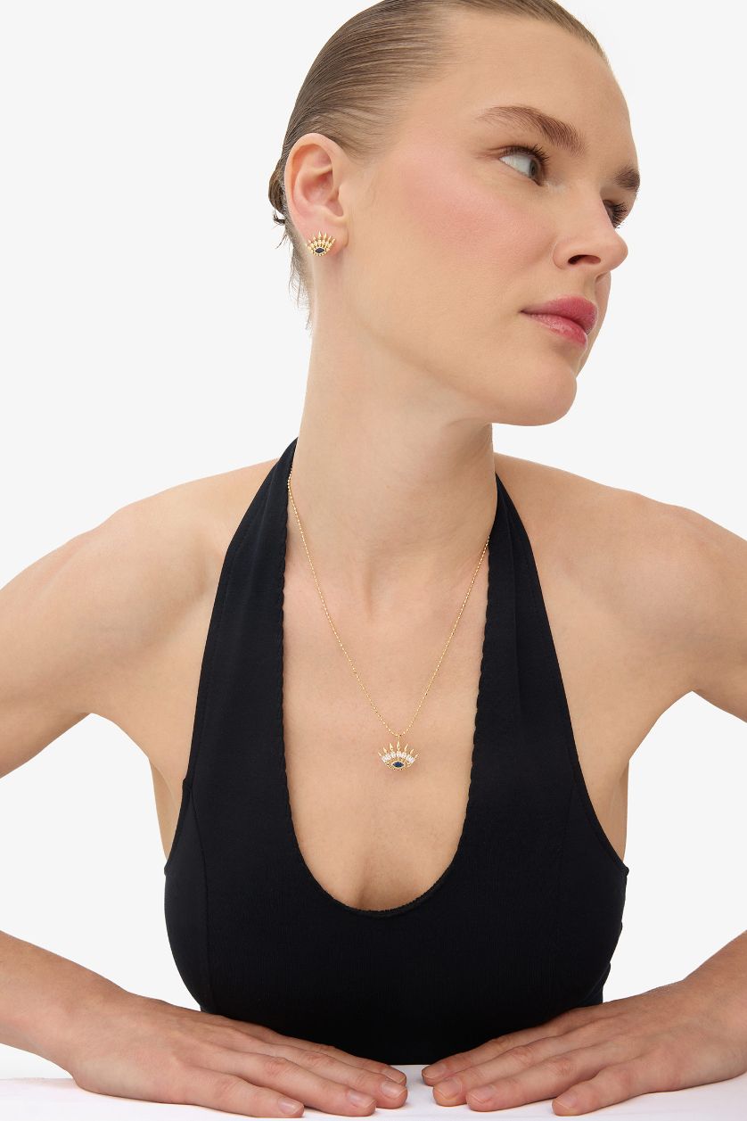 نساء Altın سيت قلادة وتراجي نسائي ذهبي - قطعتين من Reis x DeFacto