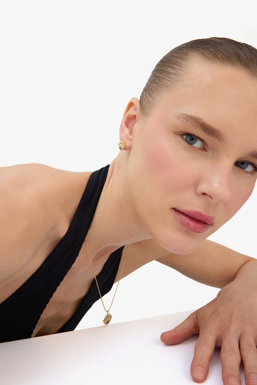 نساء Altın سيت قلادة وتراجي نسائي ذهبي - قطعتين من Reis x DeFacto