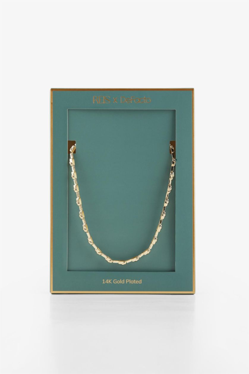 Woman Altın Reis x DeFacto Li Verde Knot Stone Gold Woman Necklace