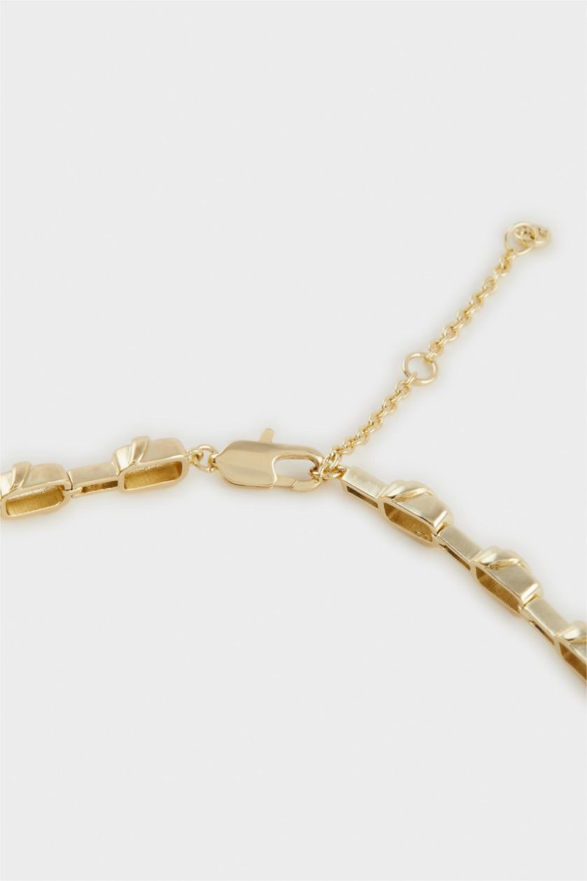 Woman Altın Reis x DeFacto Li Verde Knot Stone Gold Woman Necklace