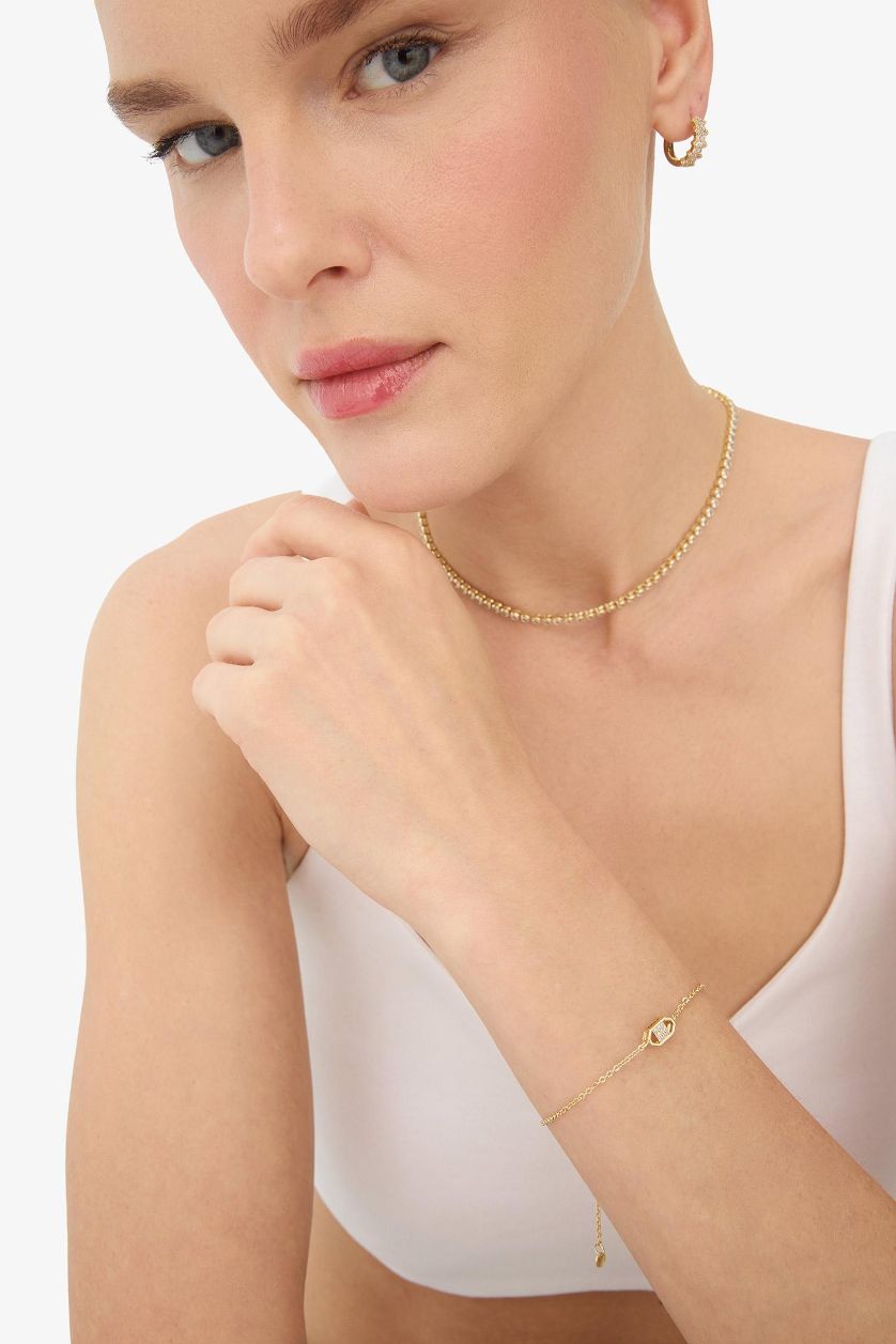 Woman Altın Reis x DeFacto Gold Plated Luce Touch Stone Gold Bracelet