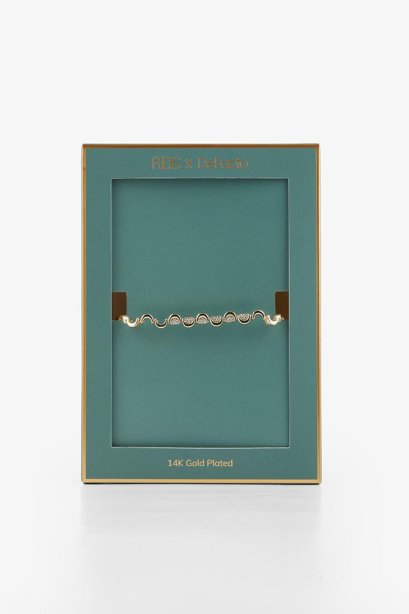 Woman Altın Reis x DeFacto Gold Plated Sangria Mini Stone Gold Bracelet