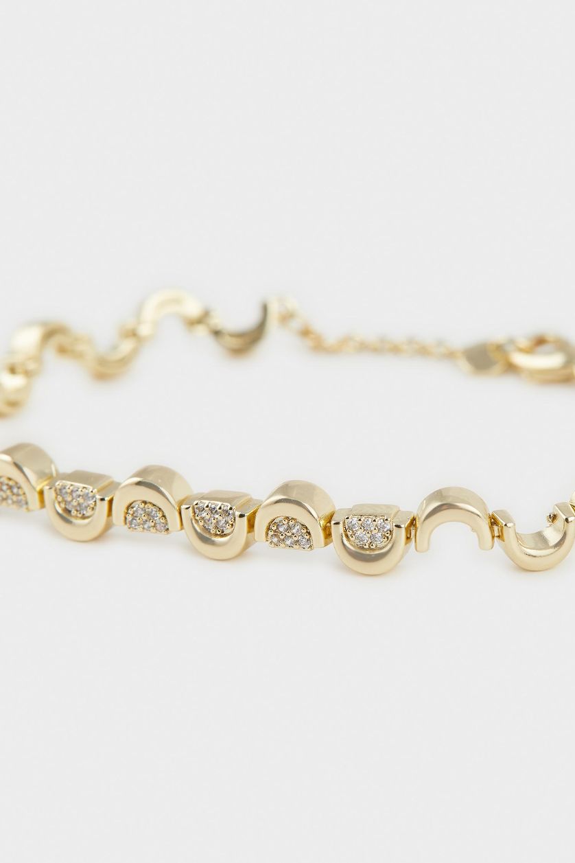 Woman Altın Reis x DeFacto Gold Plated Sangria Mini Stone Gold Bracelet