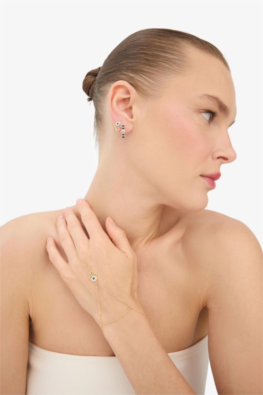 Woman Altın Reis x DeFacto Gold Plated Fatma Hand Themed Gold Shahmaran