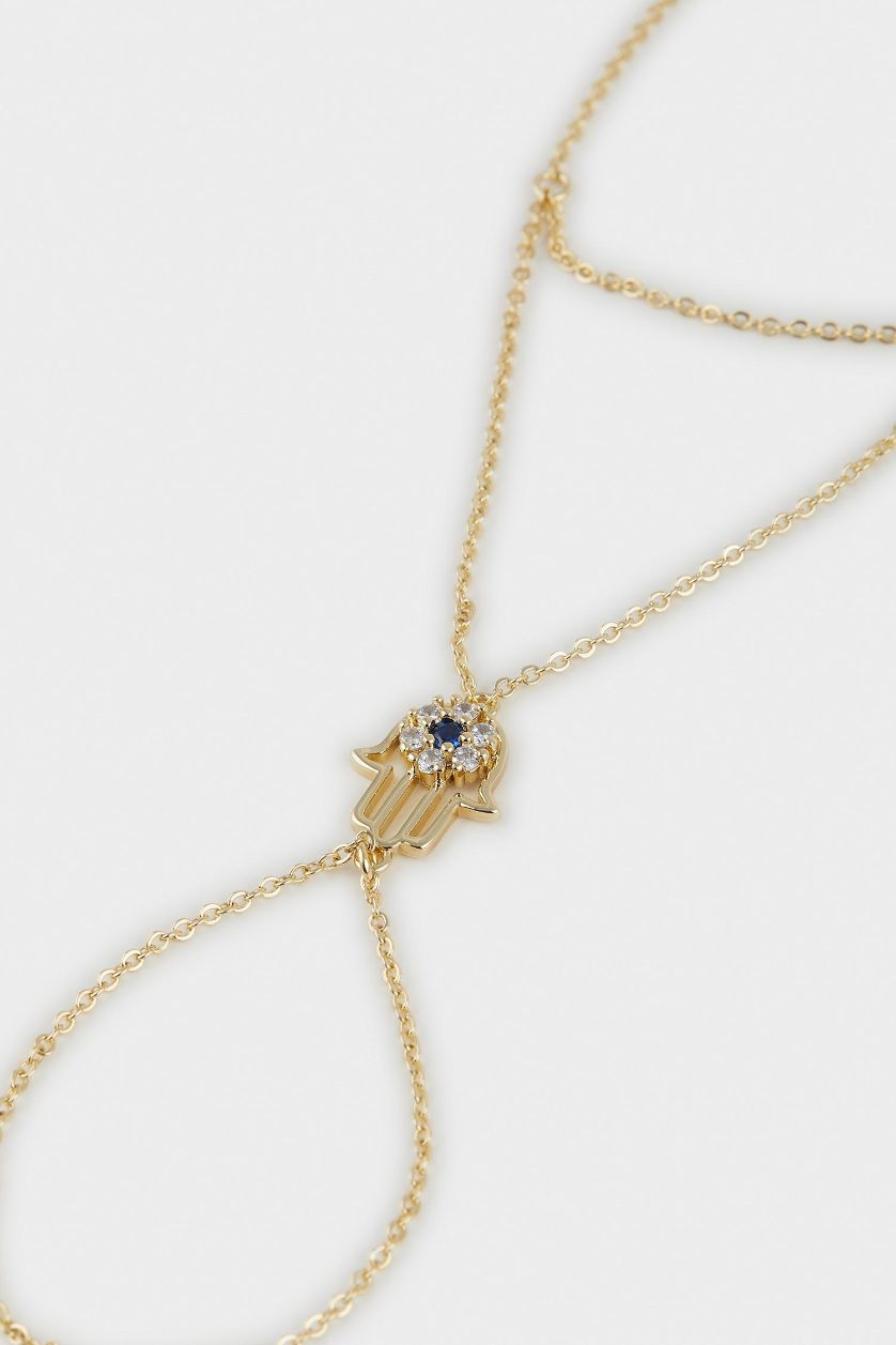 Woman Altın Reis x DeFacto Gold Plated Fatma Hand Themed Gold Shahmaran