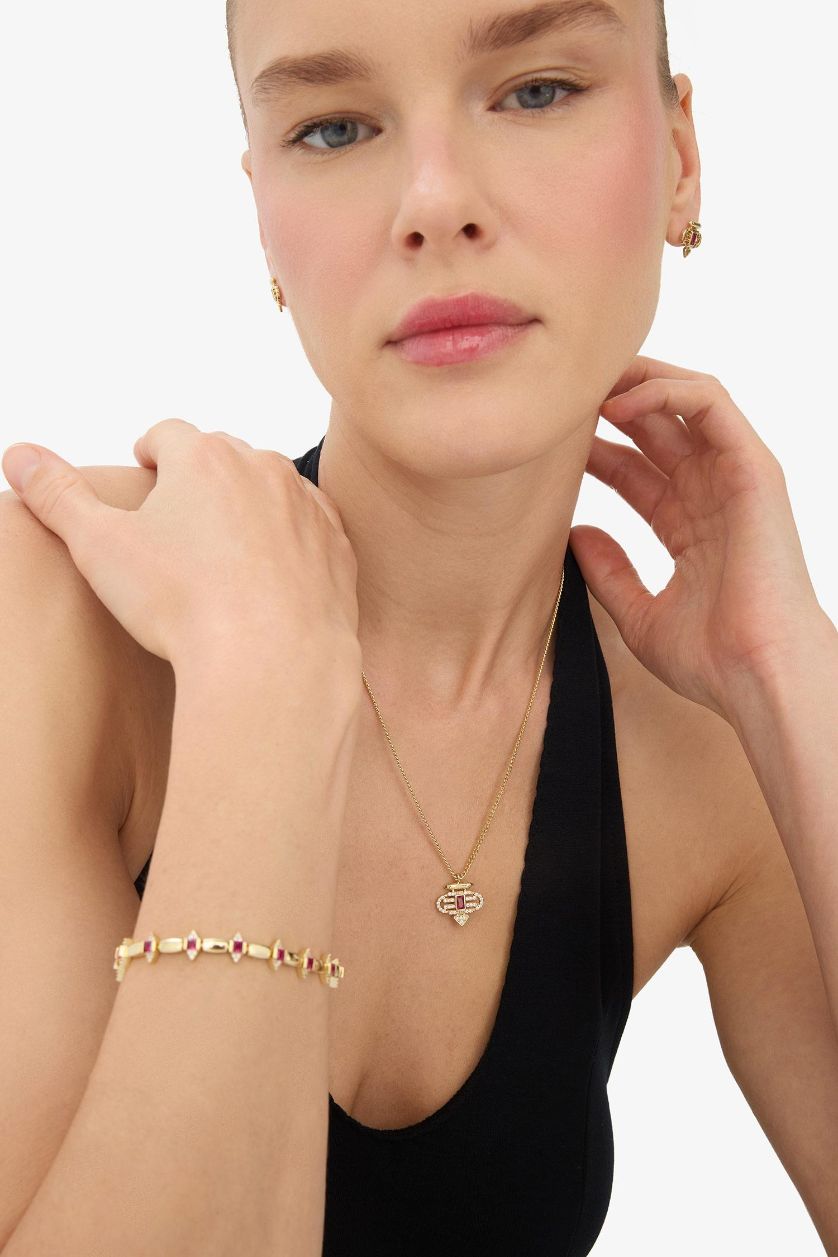 Woman Altın Reis x DeFacto 14K Gold Plated Rubino Woman Gold Bracelet