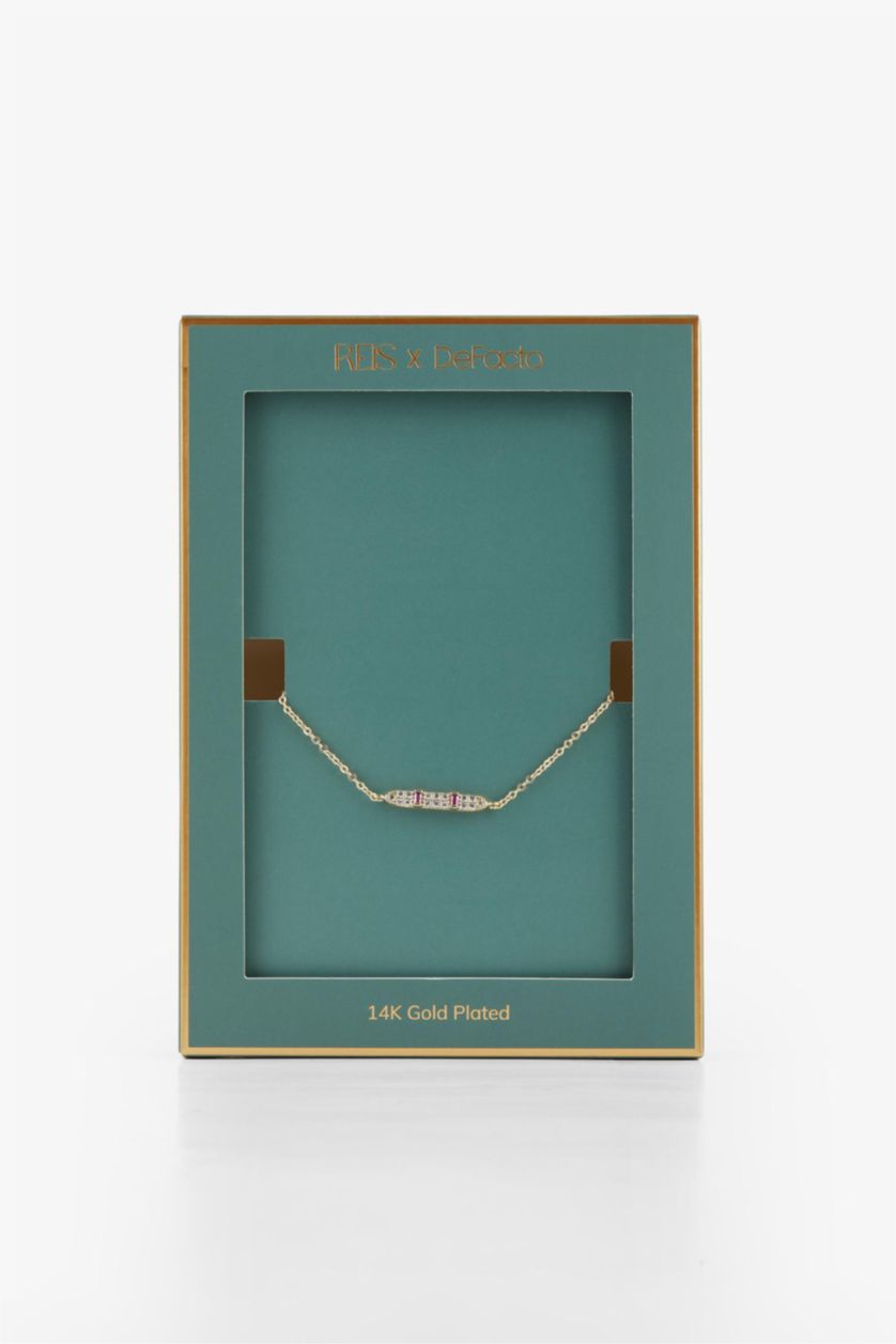 Woman Altın Reis x DeFacto Gold Plated Velveta Purple Stone Gold Bracelet