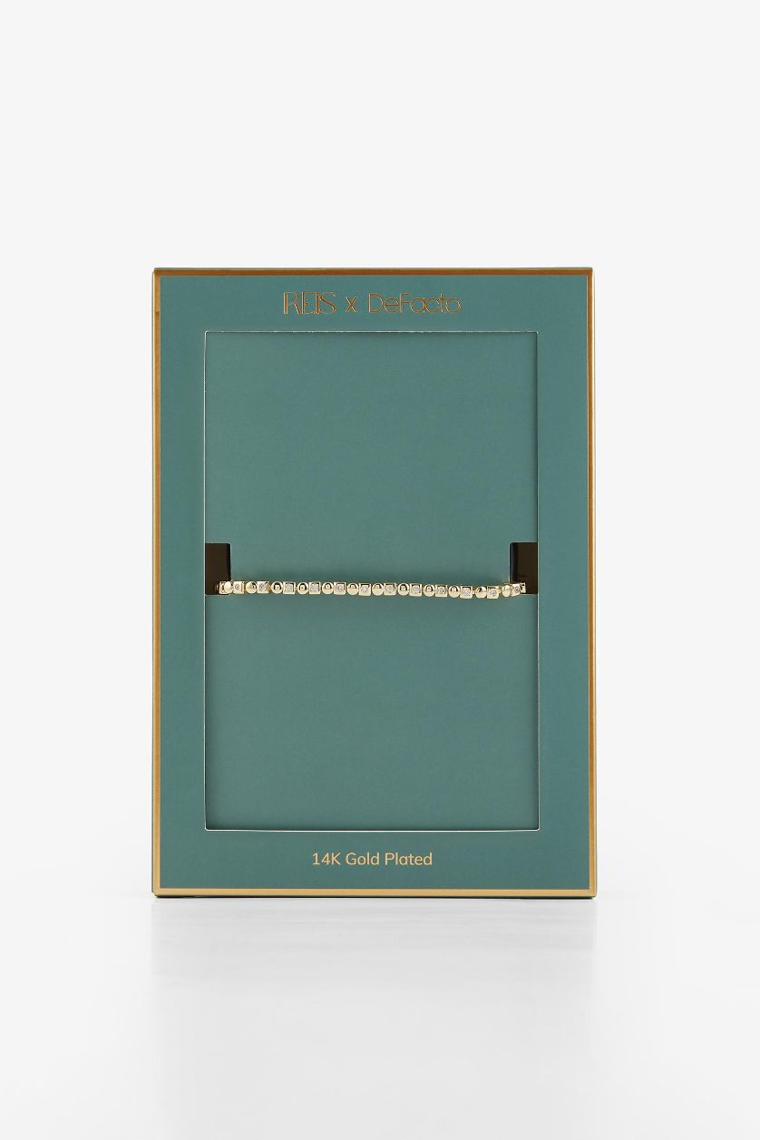 Woman Altın Reis x DeFacto Gold Plated Luce Di Cubo Stone Gold Bracelet