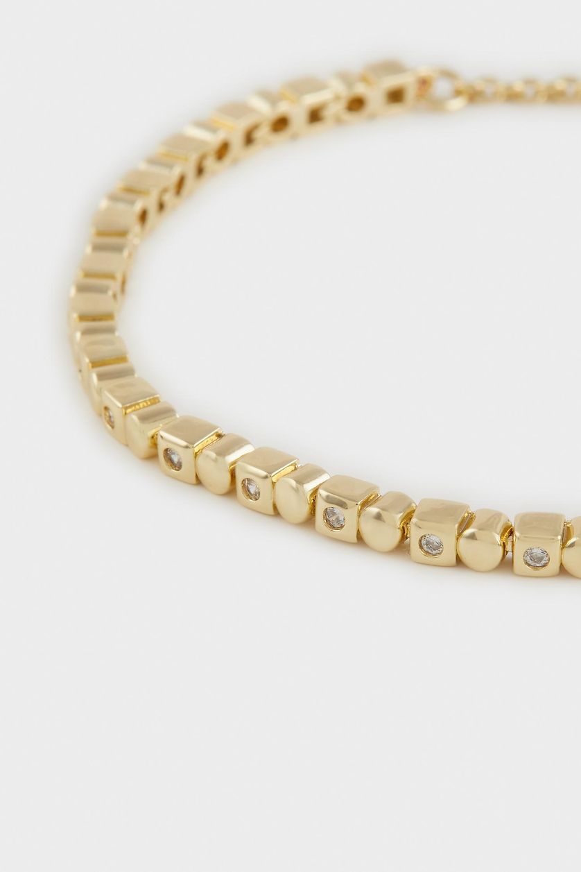 Woman Altın Reis x DeFacto Gold Plated Luce Di Cubo Stone Gold Bracelet