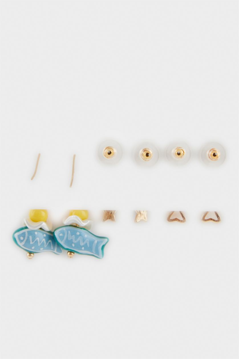 Kadın Karma Kadın 3'lü Deniz Temalı Karma Küpe