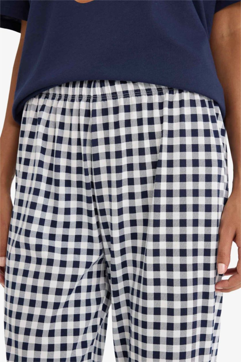 Woman NAVY Fall in Love Regular Fit Teddy Bear Print Top Bottoms 2 Piece Pajama Set