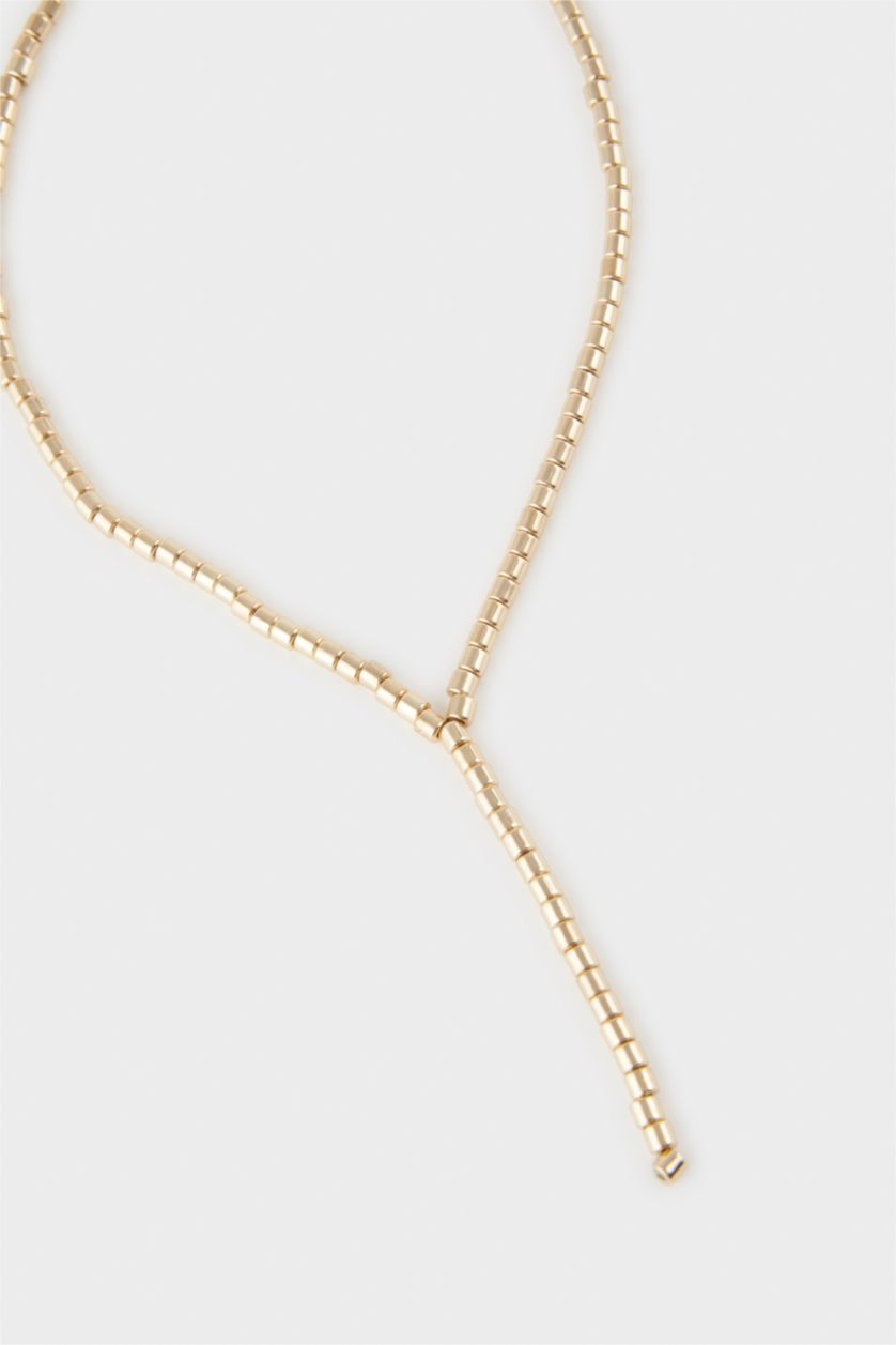 Kadın Altın Kadın 2'li Kırmızı Boncuklu Kolye