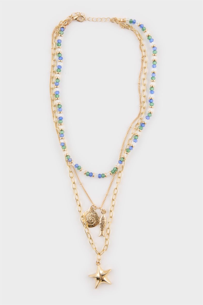 Women Karma Woman 3 Piece Gold Necklace