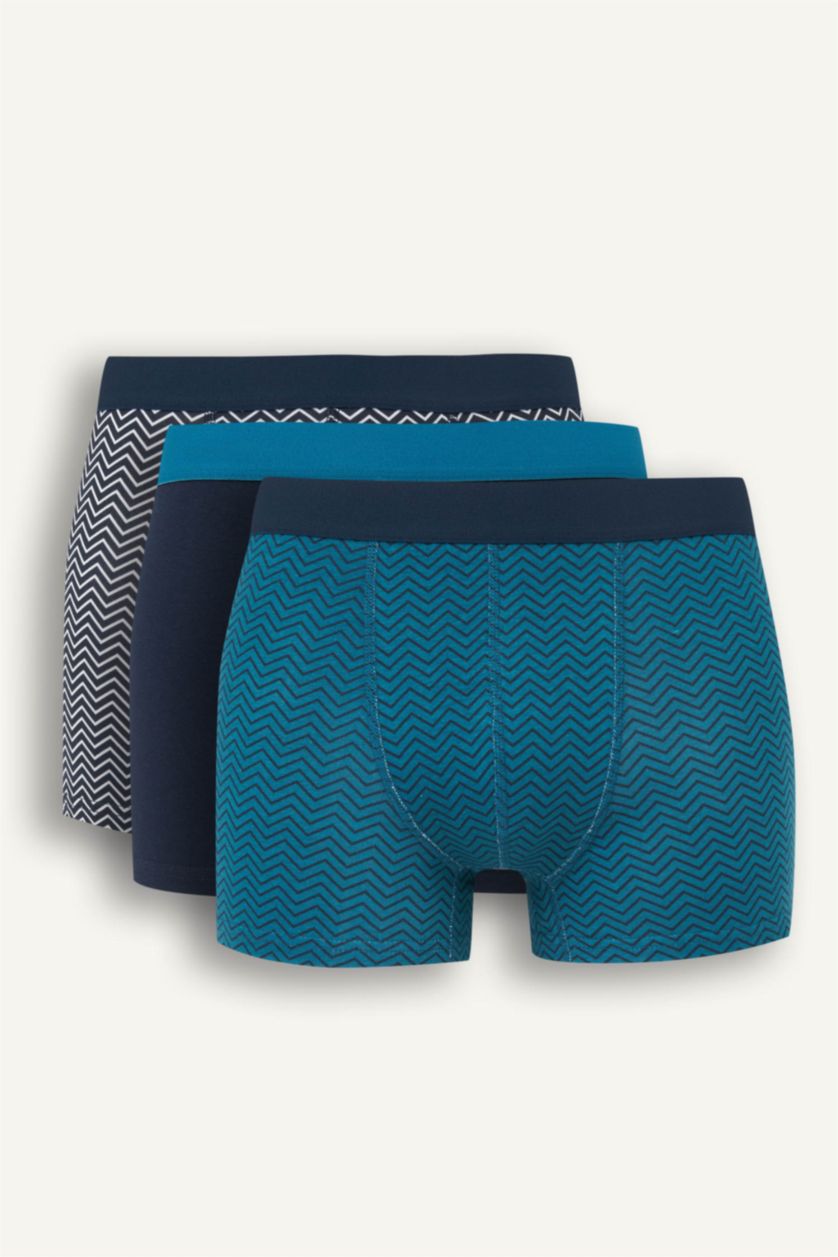 رجال كحلي Regular Fit Striped 3 Piece Boxers