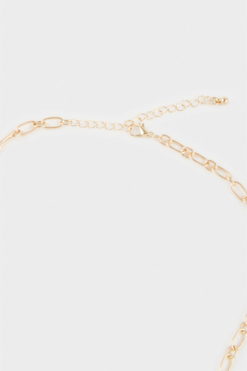 Kadın Mavi Kadın 2'li Mavi ve Gold Kolye