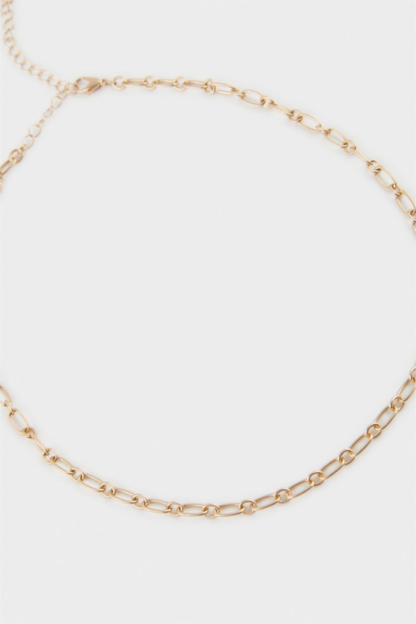 Kadın Beyaz Kadın 2'li Gold Kolye