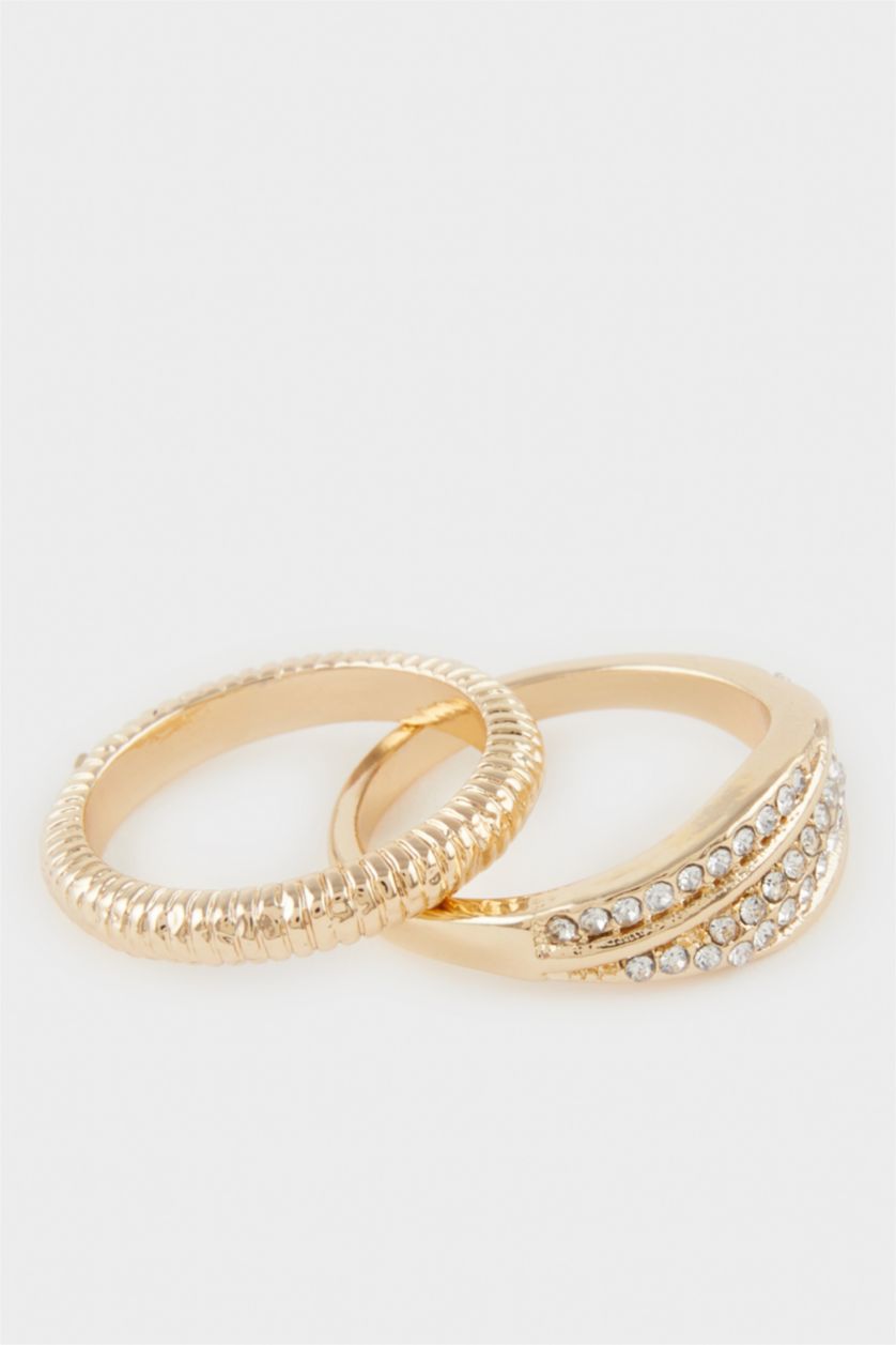 WOMAN Altın Woman 3 Piece Gold Ring