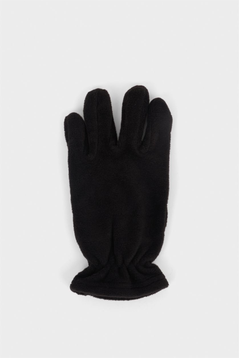 Man Black Man fleece Gloves