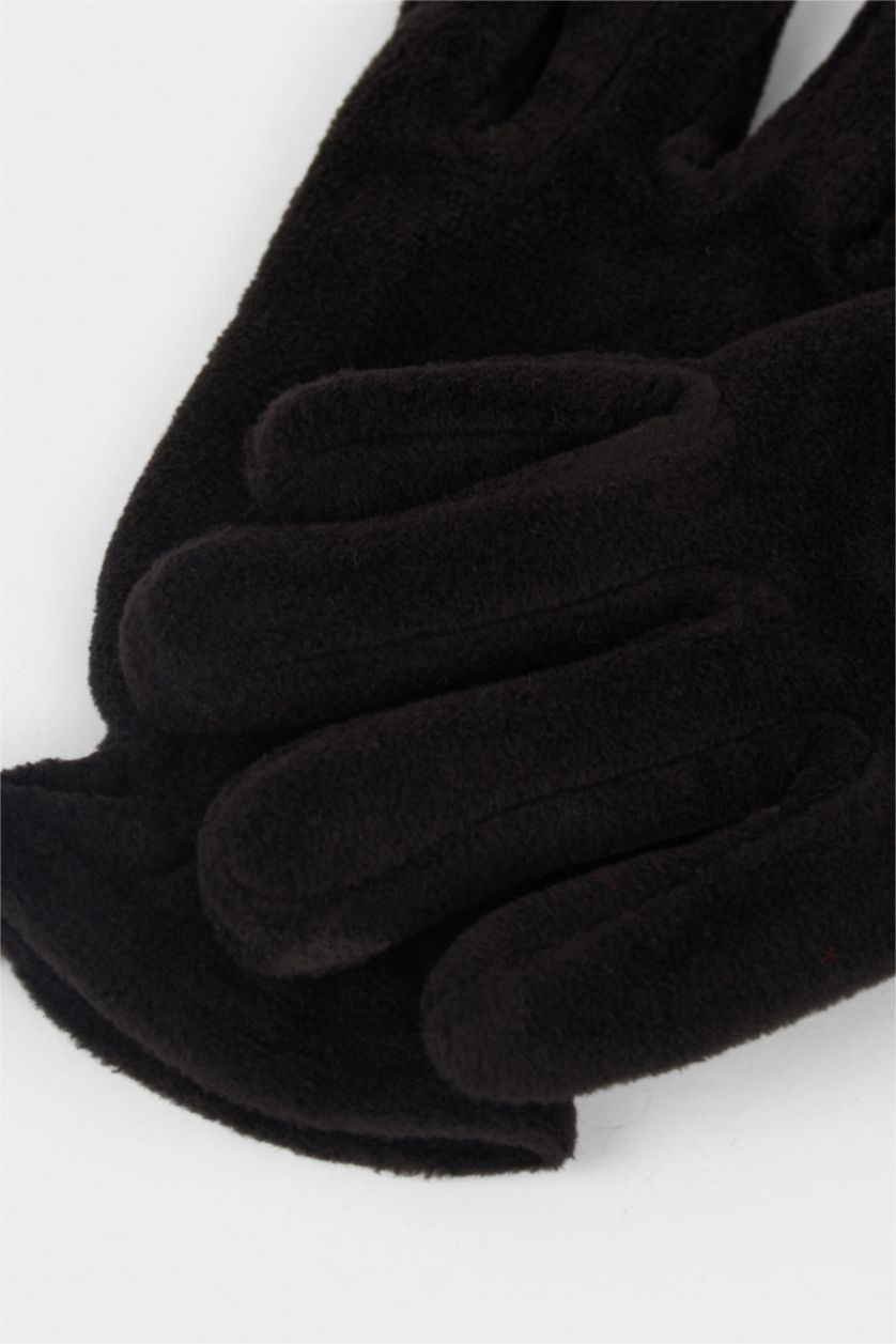 Man Black Man fleece Gloves