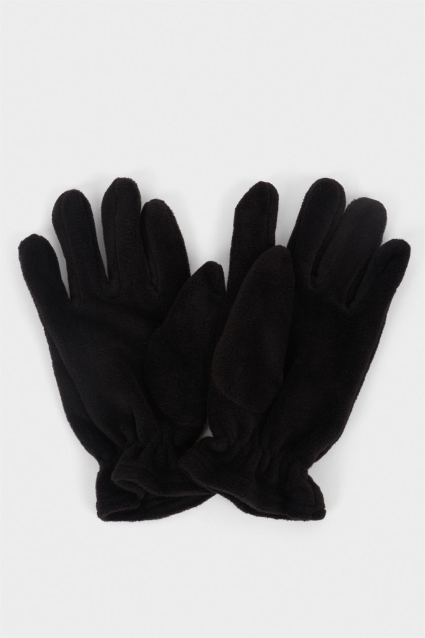 Man Black Man fleece Gloves