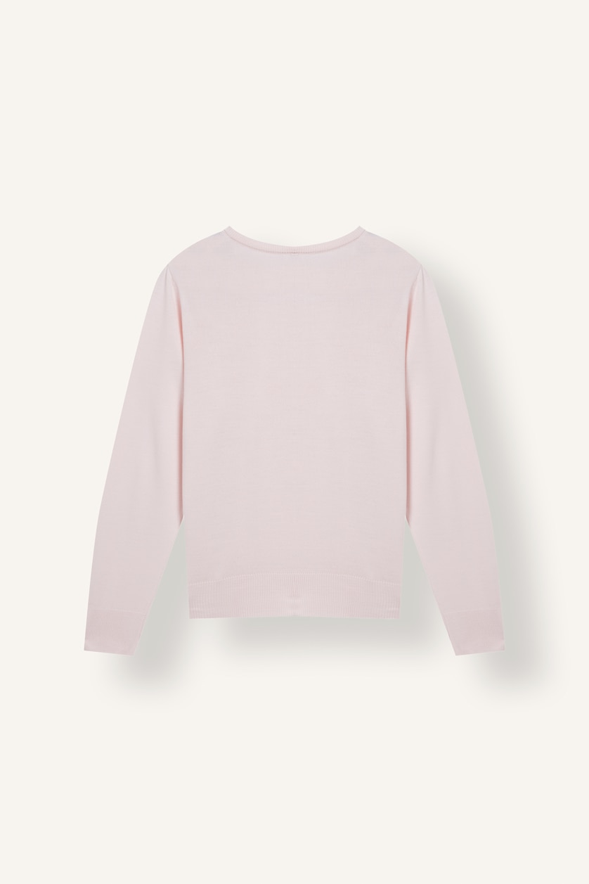 WOMAN Pink Regular Fit Basic Knitted Crew Neck Sweater
