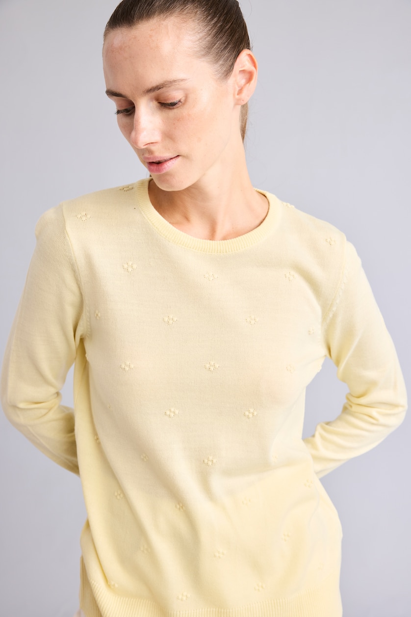 WOMAN Light Yellow Regular Fit Knitwear Pullover