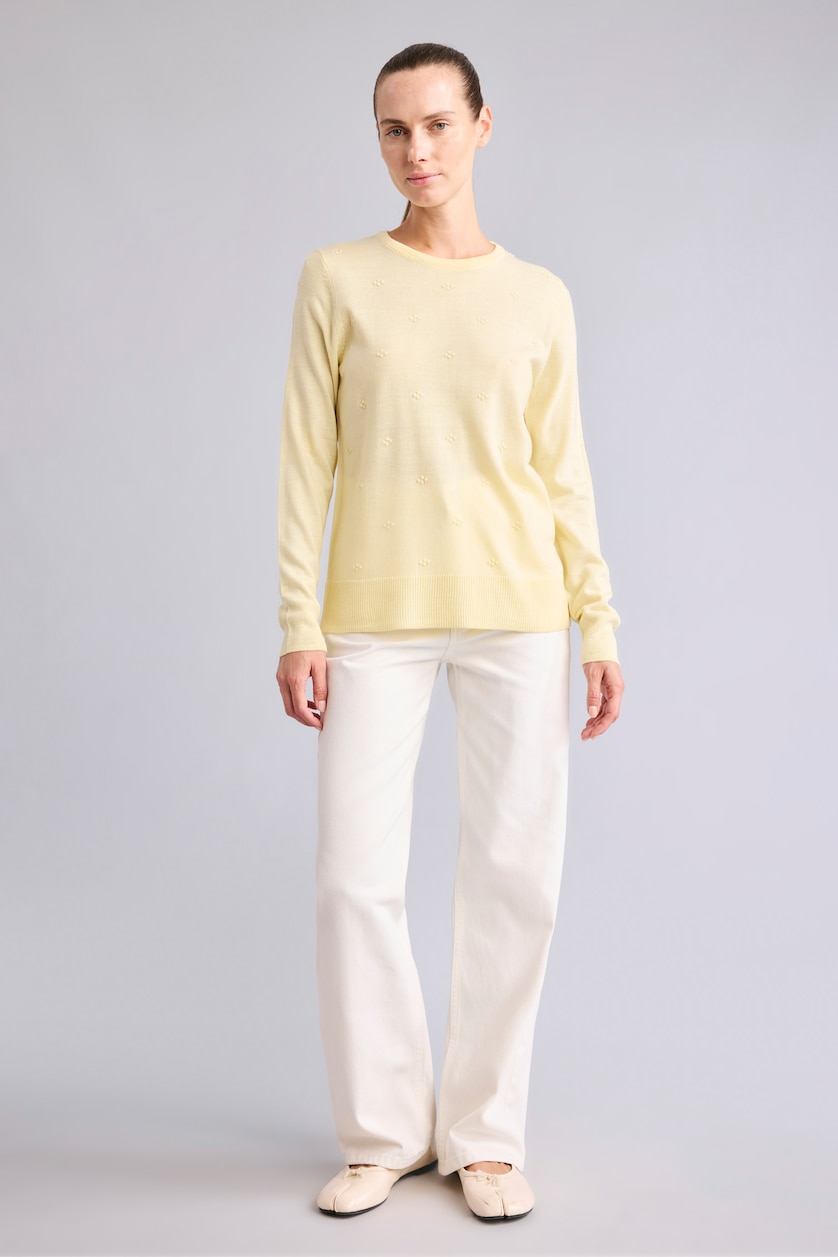 WOMAN Light Yellow Regular Fit Knitwear Pullover