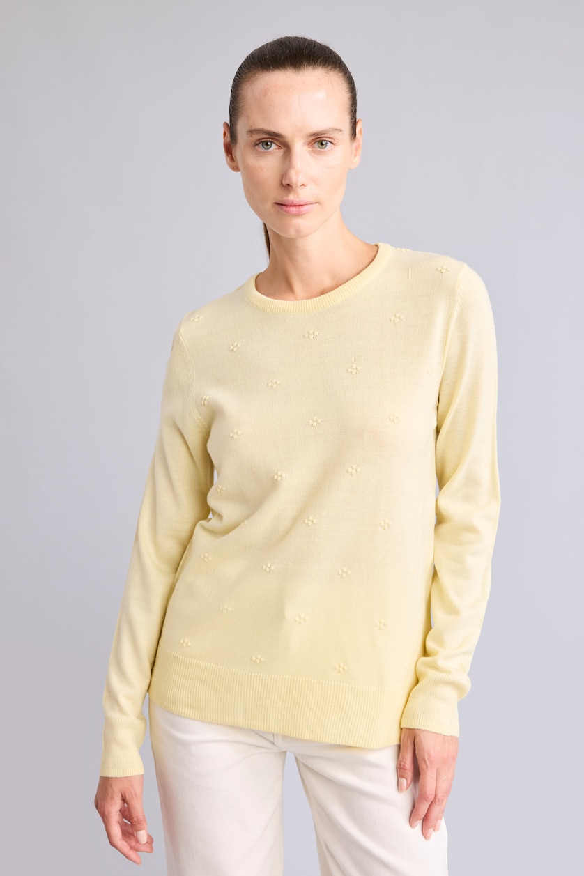 WOMAN Light Yellow Regular Fit Knitwear Pullover
