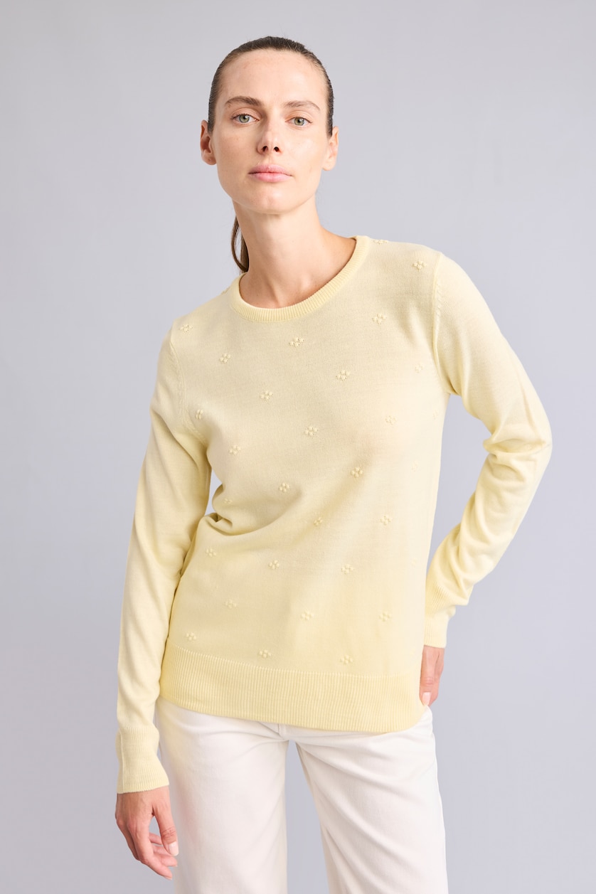 WOMAN Light Yellow Regular Fit Knitwear Pullover