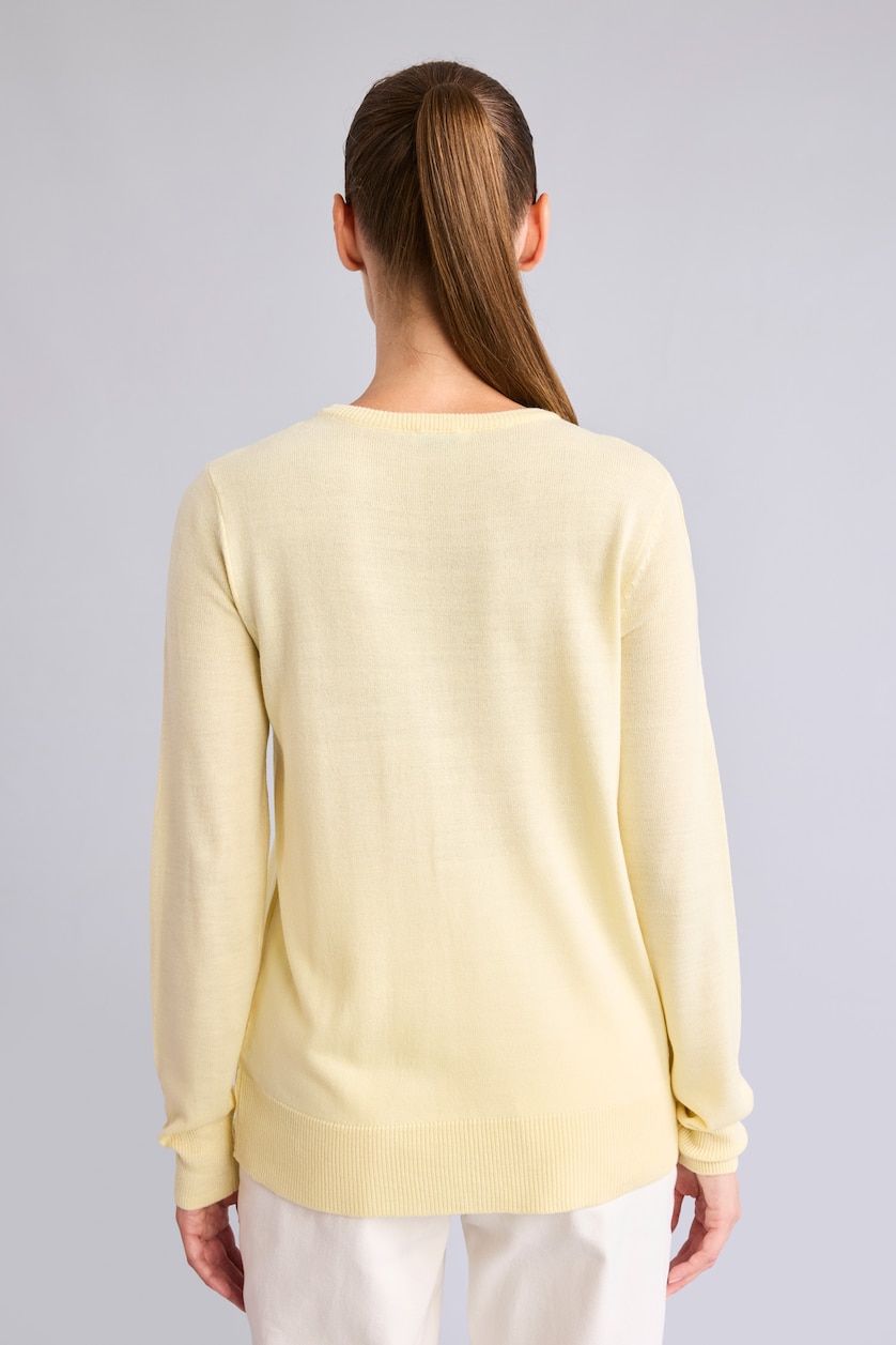 WOMAN Light Yellow Regular Fit Knitwear Pullover