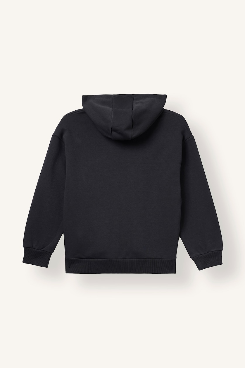 Erkek Çocuk - Genç Erkek Koyu Antrasit NBA Chicago Bulls Kapüşonlu Sweatshirt Erkek Çocuk