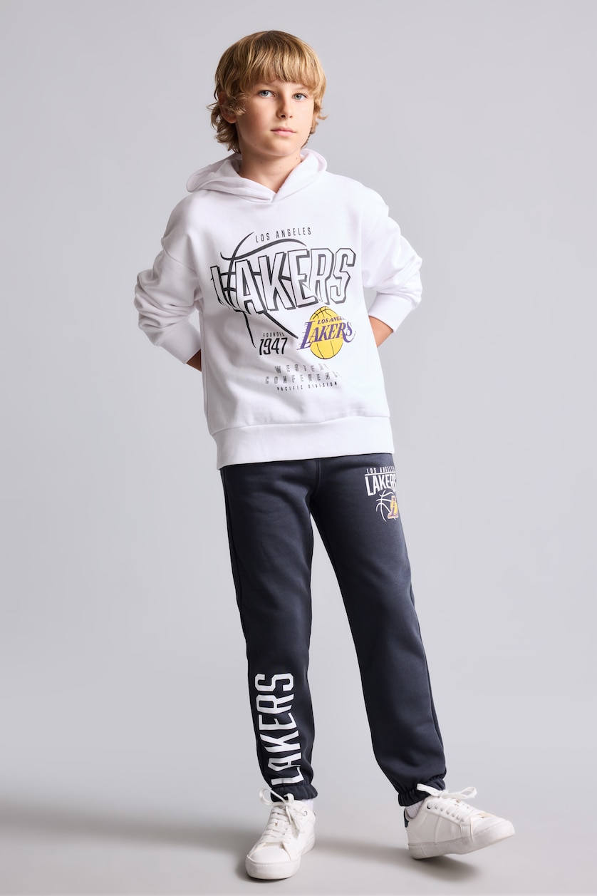 Young Boys - Teen Boys Dark Anthracite Regular Fit NBA Los Angeles Lakers Licensed Trousers