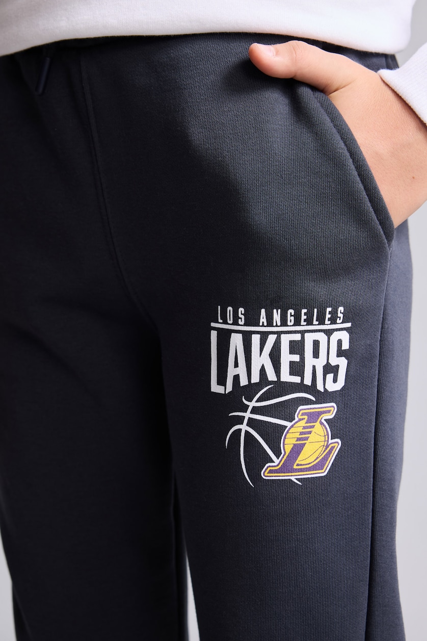 Young Boys - Teen Boys Dark Anthracite Regular Fit NBA Los Angeles Lakers Licensed Trousers