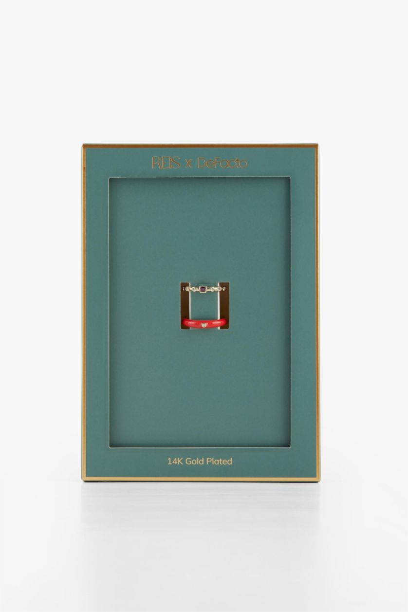 Woman Altın Reis x DeFacto 14K Gold Plated Cherry Glow Woman 2 Piece Rings