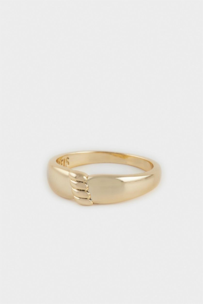 Woman Altın Reis x DeFacto 14K Gold Plated Spirale Duo Woman 2 Piece Gold Rings