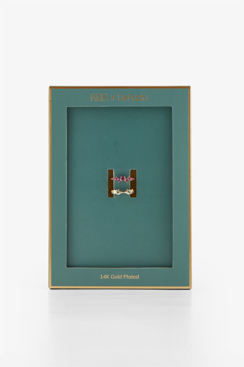 نساء Altın خاتم نسائي ذهبي بنفسجي من Reis x DeFacto - قطعتين