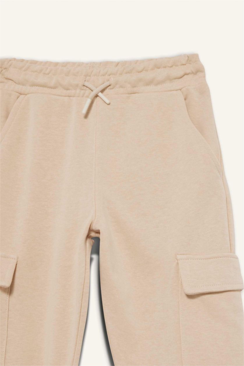 أولادي اللون الرملي بنطلون قصة عادية