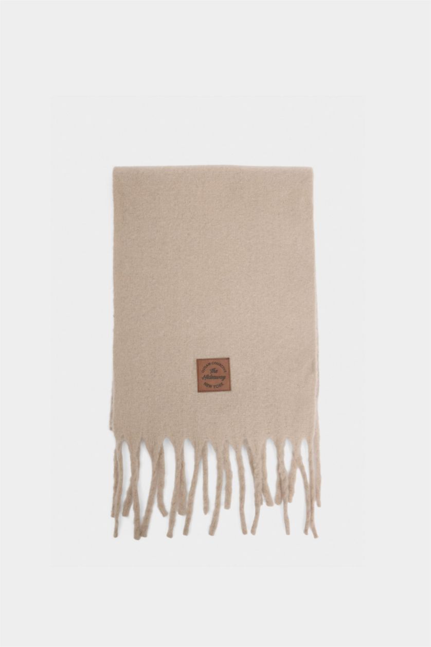 رجال اللون الحجري سكارف رجالي منسوج