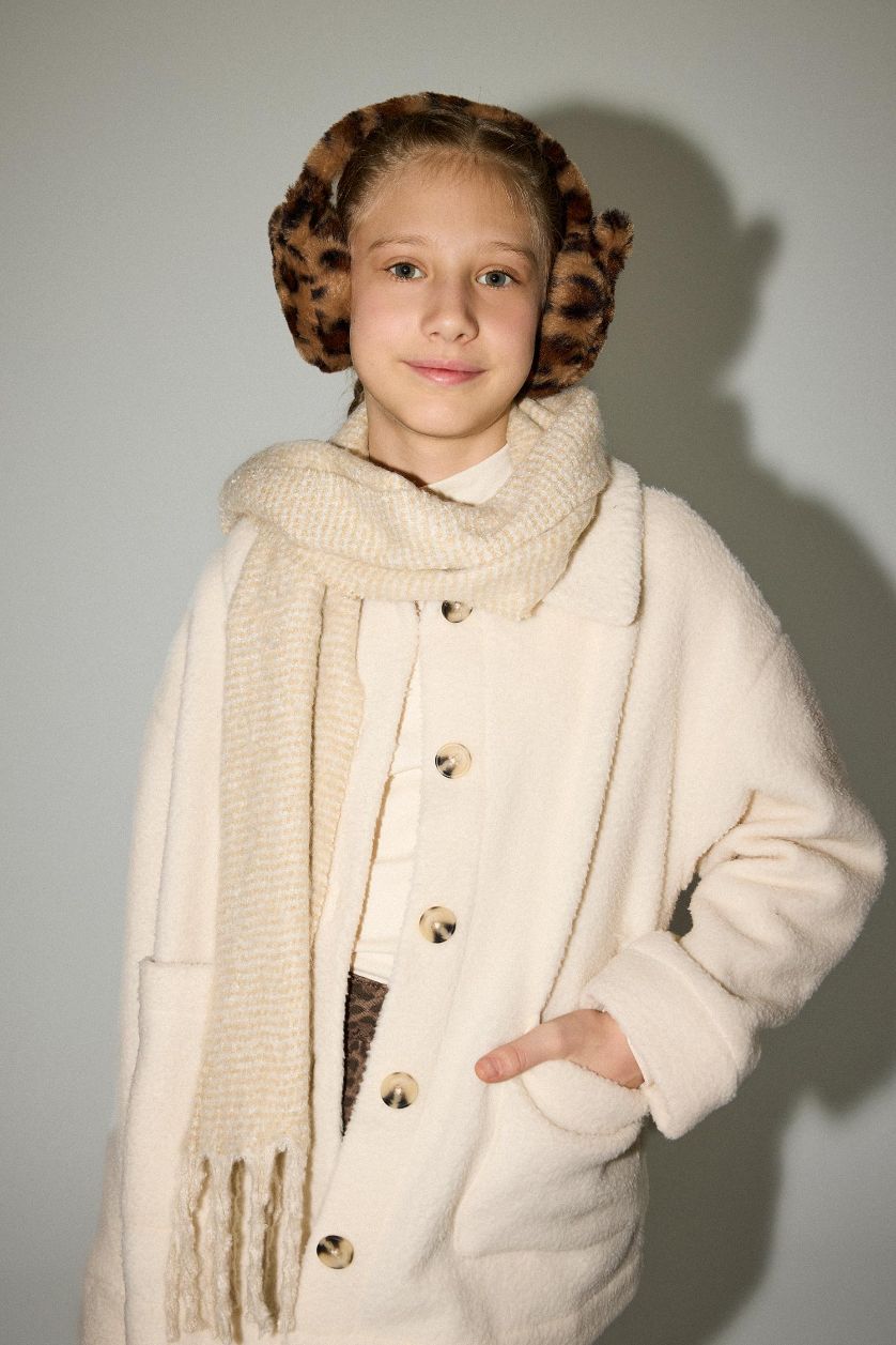 FILLES Beige Écharpe tissée pour fille