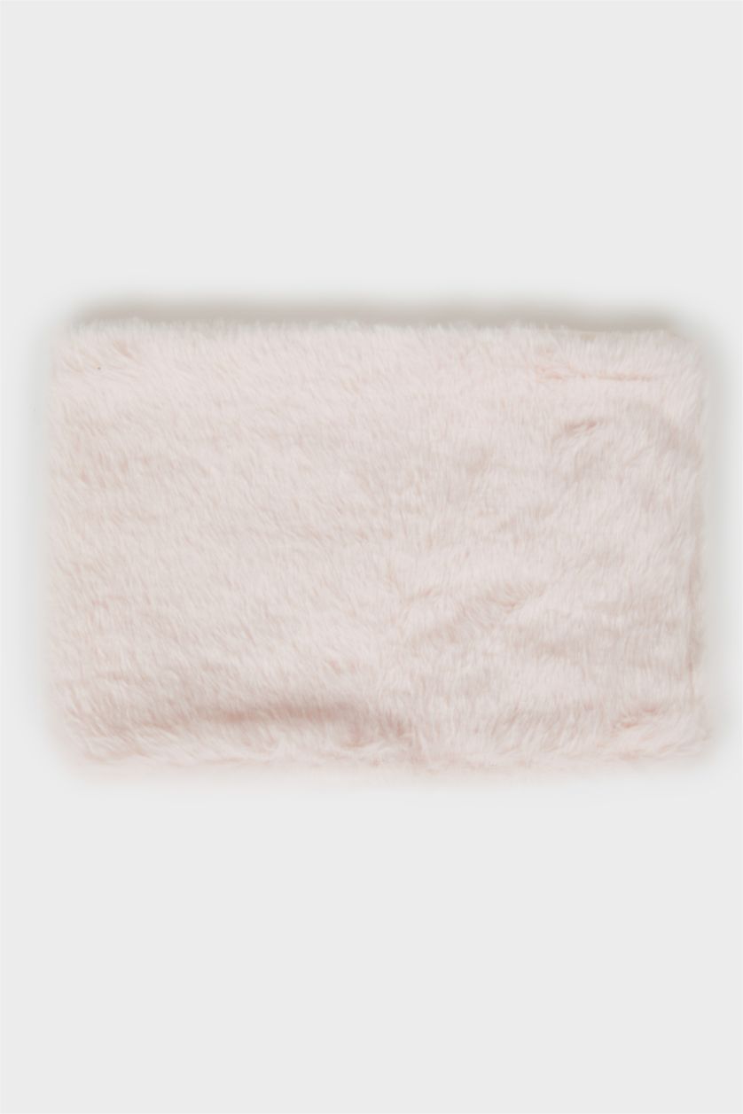 Девочки и подростки Светло-розовый Плюшевый шарф с флисовой подкладкой для девочек